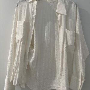 MANGO white button up